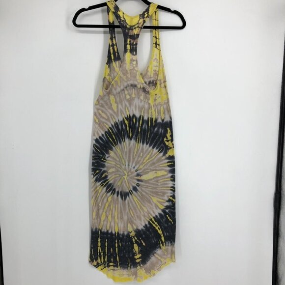 Raquel Allegra Tie Die Deep Scoop Neck Racerback  Tank Dress 2 - Picture 4 of 16